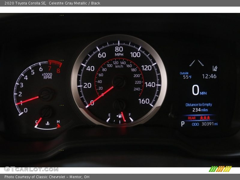 Celestite Gray Metallic / Black 2020 Toyota Corolla SE