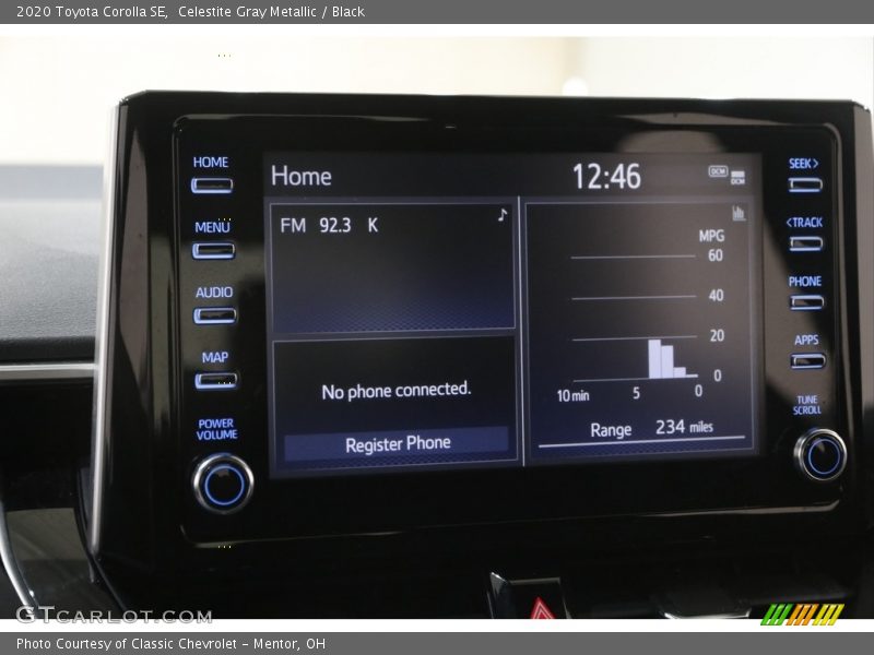 Celestite Gray Metallic / Black 2020 Toyota Corolla SE
