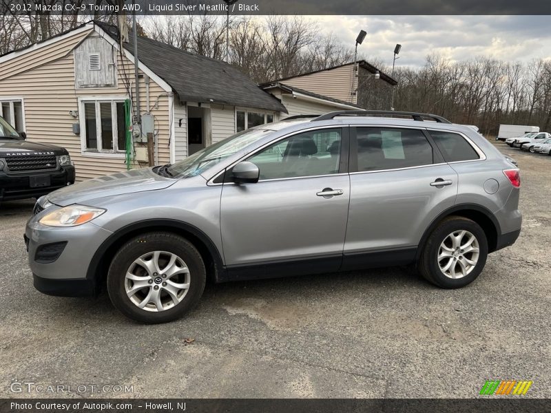 Liquid Silver Meatllic / Black 2012 Mazda CX-9 Touring AWD