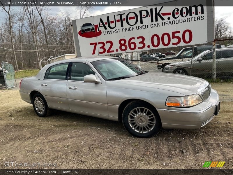 Silver Birch Metallic / Black 2009 Lincoln Town Car Signature Limited