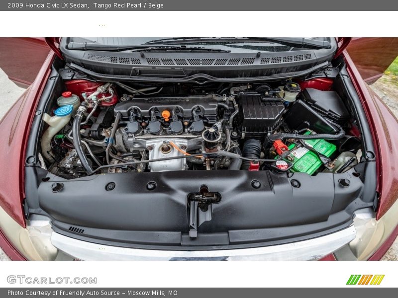 Tango Red Pearl / Beige 2009 Honda Civic LX Sedan
