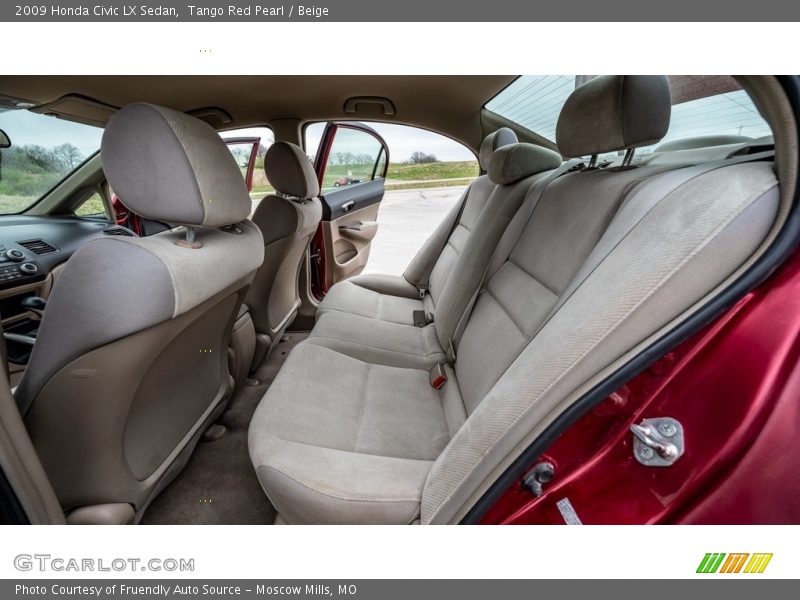 Tango Red Pearl / Beige 2009 Honda Civic LX Sedan