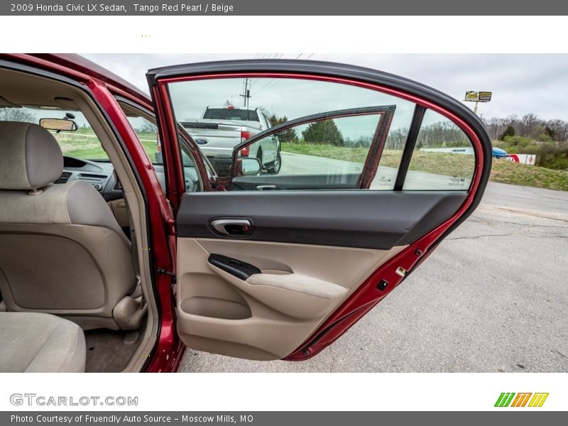 Tango Red Pearl / Beige 2009 Honda Civic LX Sedan