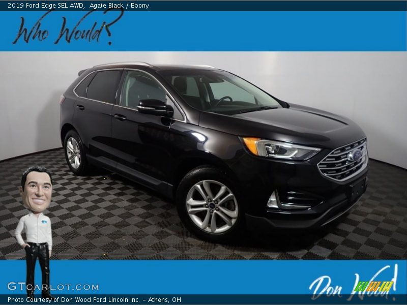 Agate Black / Ebony 2019 Ford Edge SEL AWD