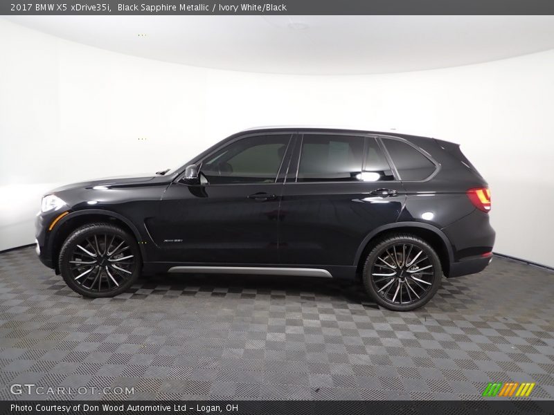 Black Sapphire Metallic / Ivory White/Black 2017 BMW X5 xDrive35i