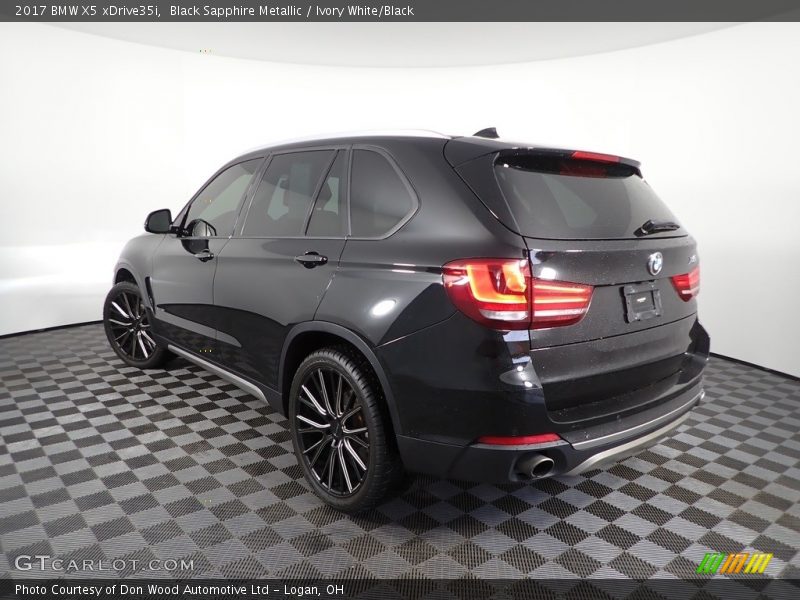 Black Sapphire Metallic / Ivory White/Black 2017 BMW X5 xDrive35i