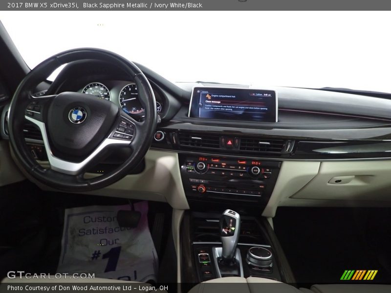 Black Sapphire Metallic / Ivory White/Black 2017 BMW X5 xDrive35i