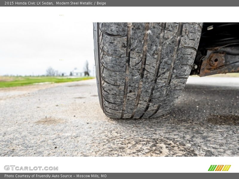 Modern Steel Metallic / Beige 2015 Honda Civic LX Sedan