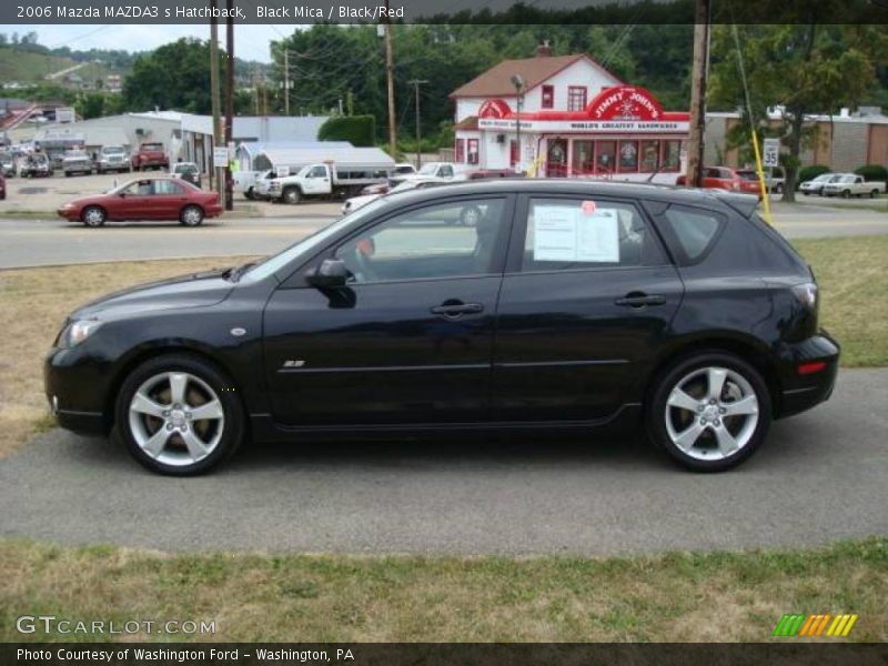 Black Mica / Black/Red 2006 Mazda MAZDA3 s Hatchback