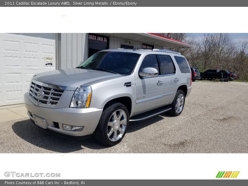 Silver Lining Metallic / Ebony/Ebony 2011 Cadillac Escalade Luxury AWD