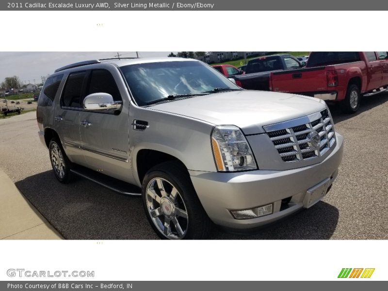 Silver Lining Metallic / Ebony/Ebony 2011 Cadillac Escalade Luxury AWD