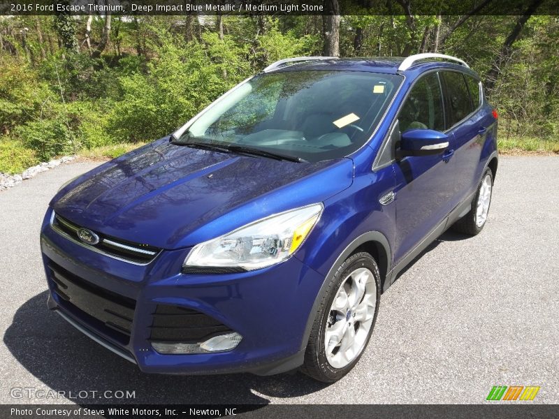 Deep Impact Blue Metallic / Medium Light Stone 2016 Ford Escape Titanium