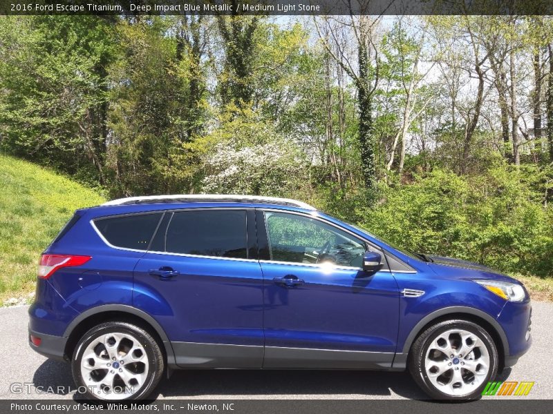 Deep Impact Blue Metallic / Medium Light Stone 2016 Ford Escape Titanium