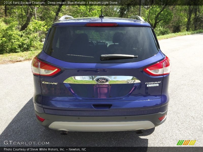 Deep Impact Blue Metallic / Medium Light Stone 2016 Ford Escape Titanium