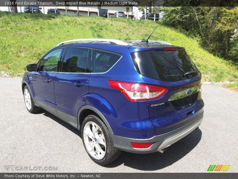 Deep Impact Blue Metallic / Medium Light Stone 2016 Ford Escape Titanium