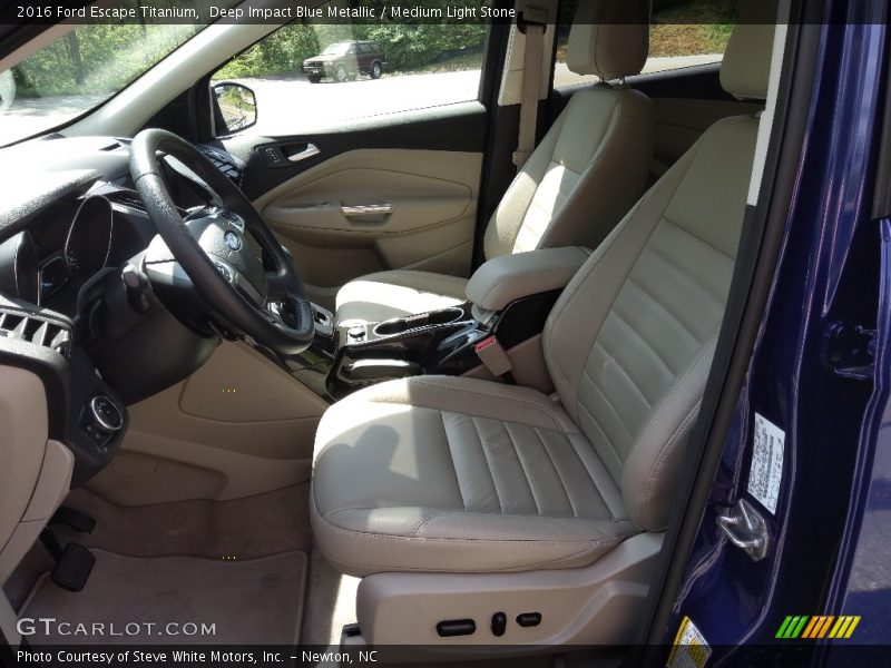 Deep Impact Blue Metallic / Medium Light Stone 2016 Ford Escape Titanium
