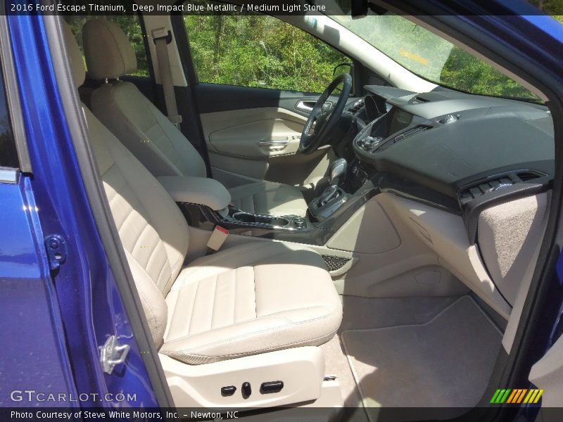 Deep Impact Blue Metallic / Medium Light Stone 2016 Ford Escape Titanium