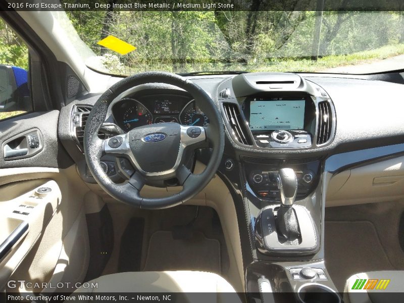 Deep Impact Blue Metallic / Medium Light Stone 2016 Ford Escape Titanium