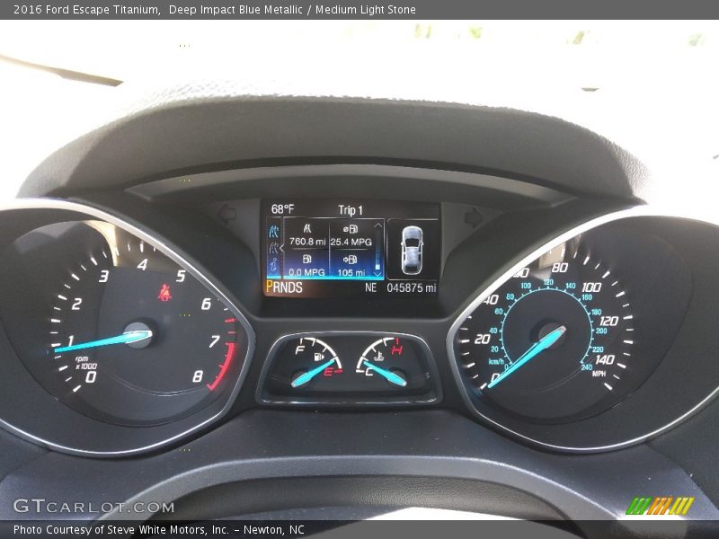 Deep Impact Blue Metallic / Medium Light Stone 2016 Ford Escape Titanium