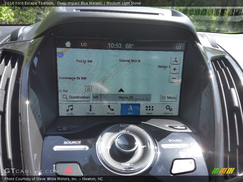 Deep Impact Blue Metallic / Medium Light Stone 2016 Ford Escape Titanium