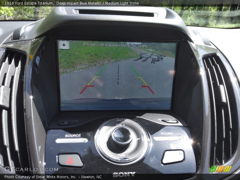 Deep Impact Blue Metallic / Medium Light Stone 2016 Ford Escape Titanium