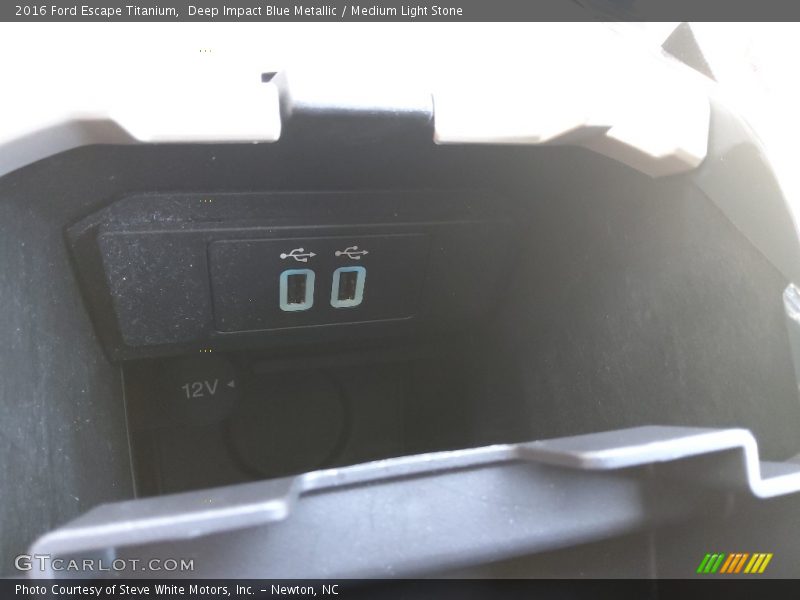 Deep Impact Blue Metallic / Medium Light Stone 2016 Ford Escape Titanium