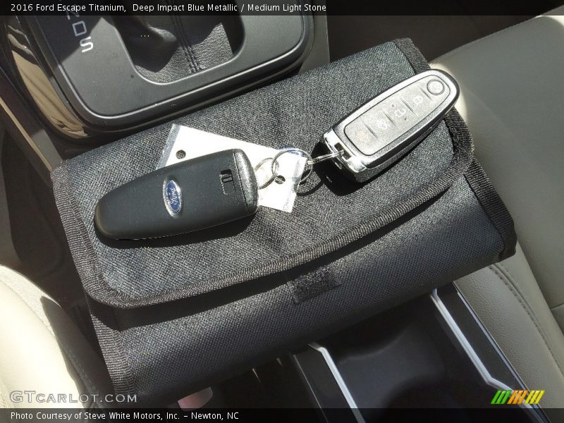 Deep Impact Blue Metallic / Medium Light Stone 2016 Ford Escape Titanium