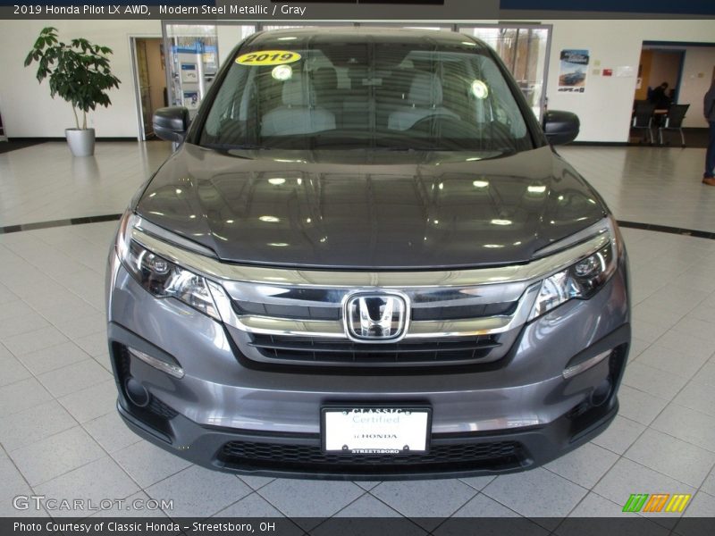 Modern Steel Metallic / Gray 2019 Honda Pilot LX AWD