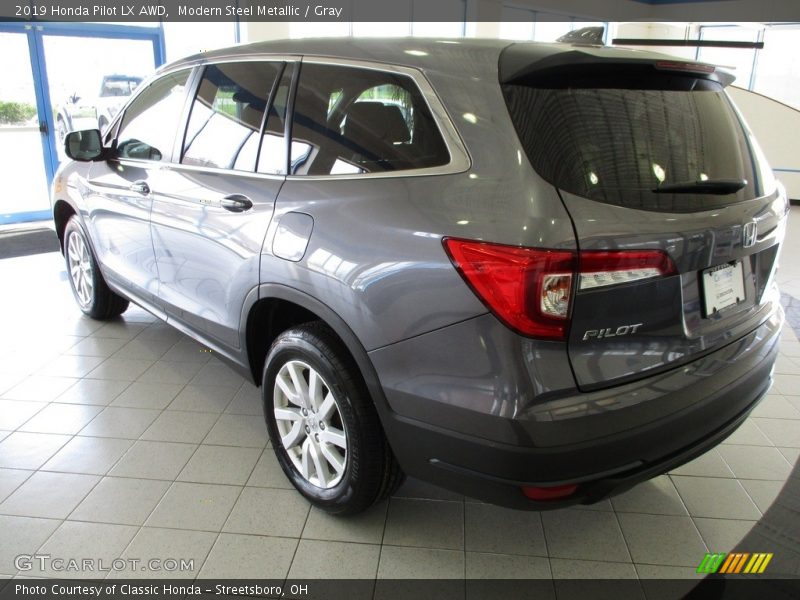Modern Steel Metallic / Gray 2019 Honda Pilot LX AWD