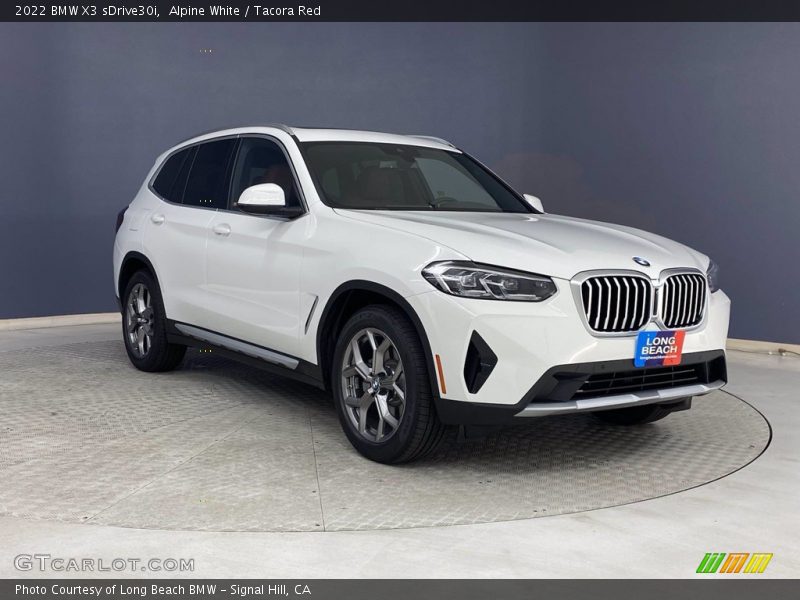 Alpine White / Tacora Red 2022 BMW X3 sDrive30i