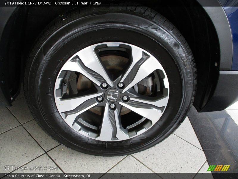 Obsidian Blue Pearl / Gray 2019 Honda CR-V LX AWD
