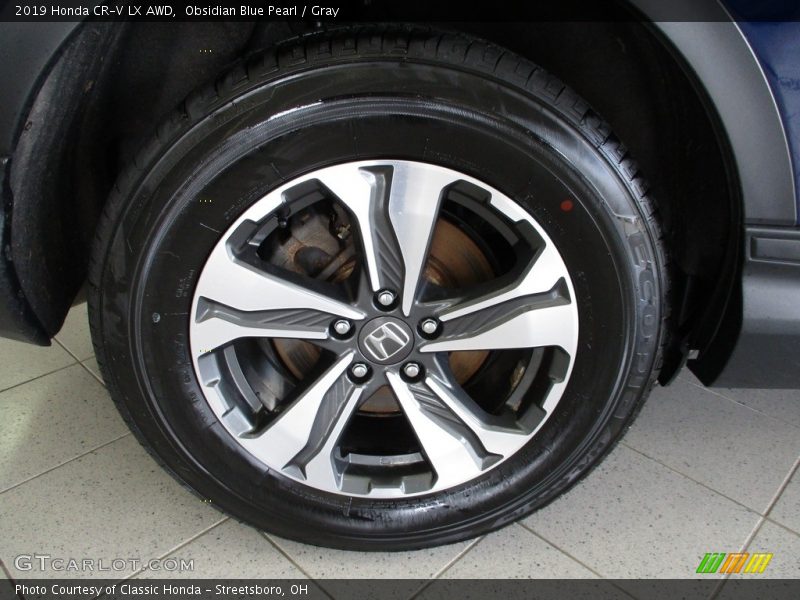 Obsidian Blue Pearl / Gray 2019 Honda CR-V LX AWD