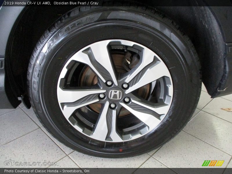 Obsidian Blue Pearl / Gray 2019 Honda CR-V LX AWD
