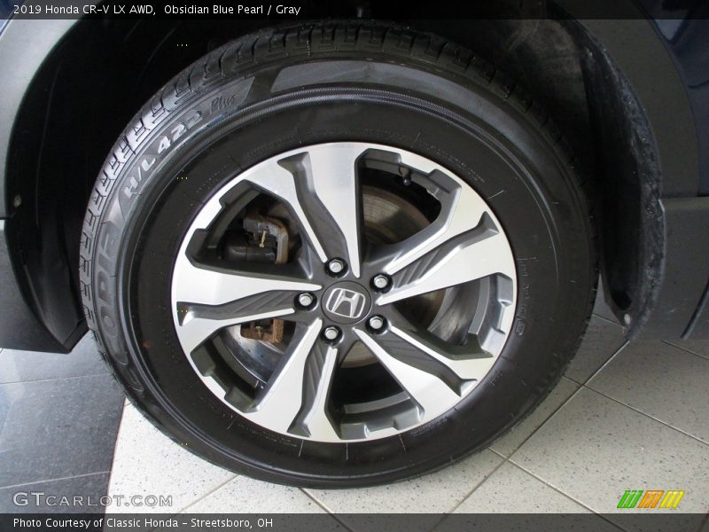 Obsidian Blue Pearl / Gray 2019 Honda CR-V LX AWD