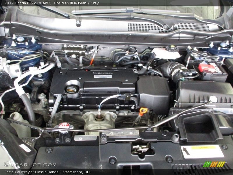 Obsidian Blue Pearl / Gray 2019 Honda CR-V LX AWD