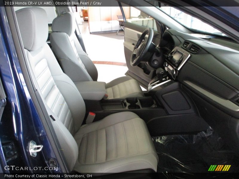 Obsidian Blue Pearl / Gray 2019 Honda CR-V LX AWD