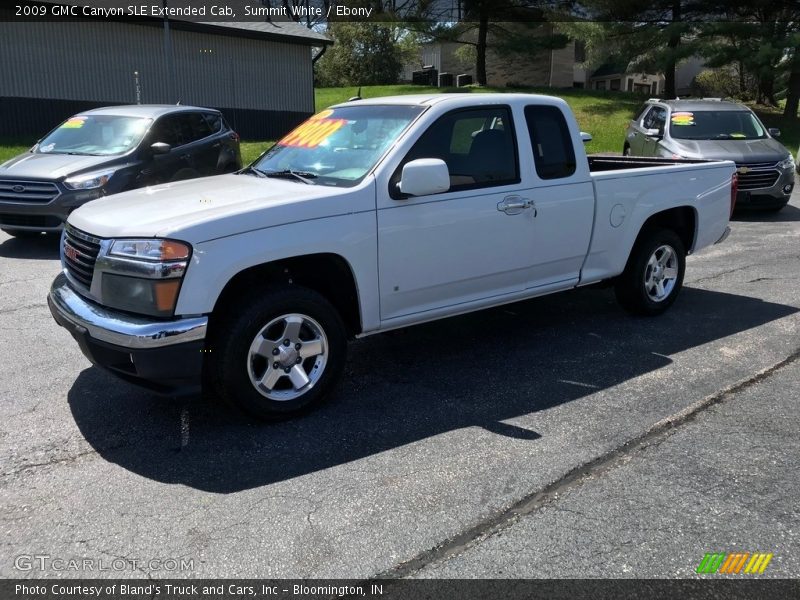 Summit White / Ebony 2009 GMC Canyon SLE Extended Cab