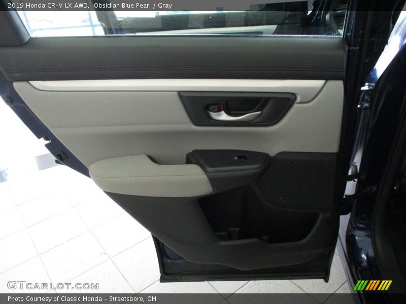 Obsidian Blue Pearl / Gray 2019 Honda CR-V LX AWD