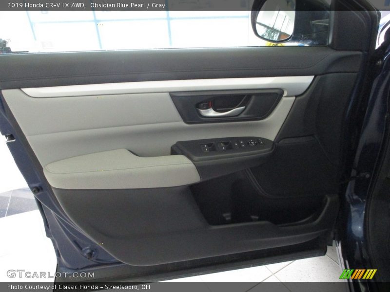Obsidian Blue Pearl / Gray 2019 Honda CR-V LX AWD