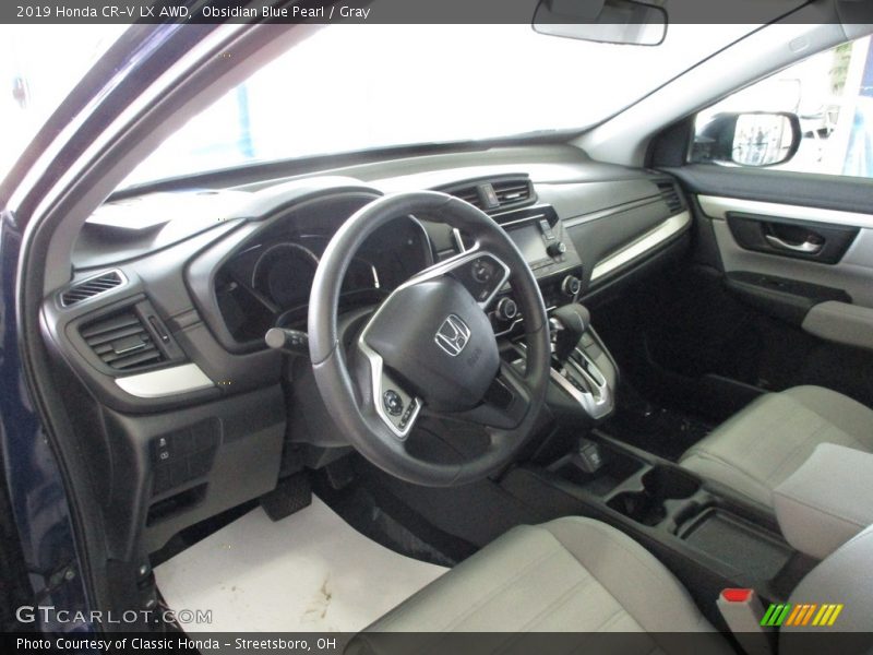 Obsidian Blue Pearl / Gray 2019 Honda CR-V LX AWD