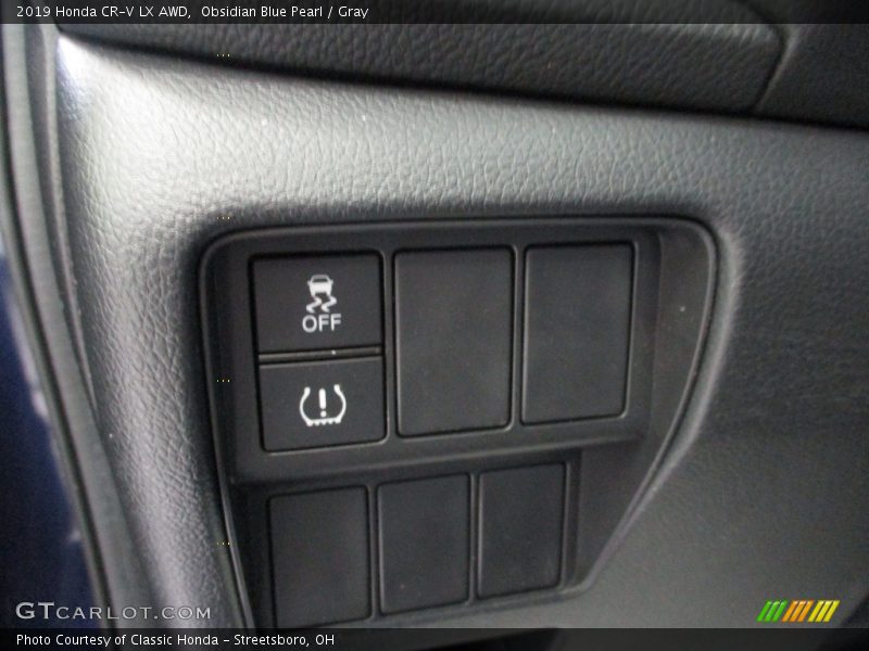 Obsidian Blue Pearl / Gray 2019 Honda CR-V LX AWD