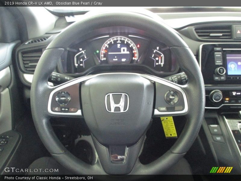 Obsidian Blue Pearl / Gray 2019 Honda CR-V LX AWD