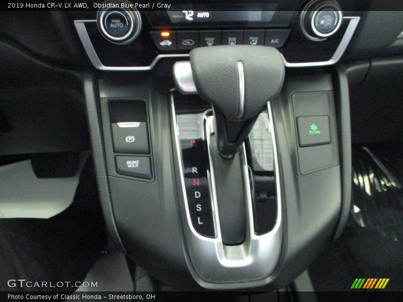 Obsidian Blue Pearl / Gray 2019 Honda CR-V LX AWD