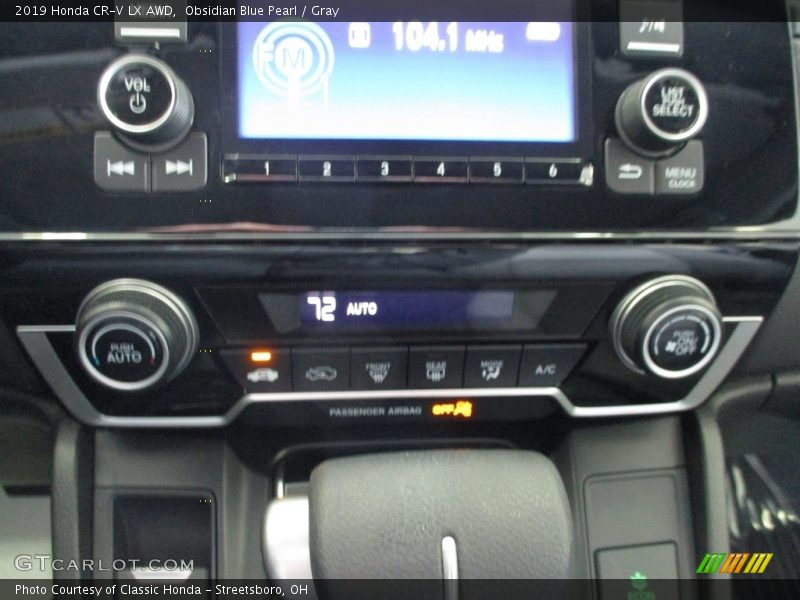 Obsidian Blue Pearl / Gray 2019 Honda CR-V LX AWD