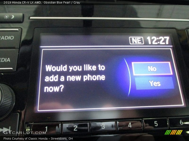Obsidian Blue Pearl / Gray 2019 Honda CR-V LX AWD