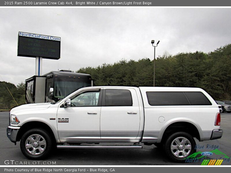 Bright White / Canyon Brown/Light Frost Beige 2015 Ram 2500 Laramie Crew Cab 4x4