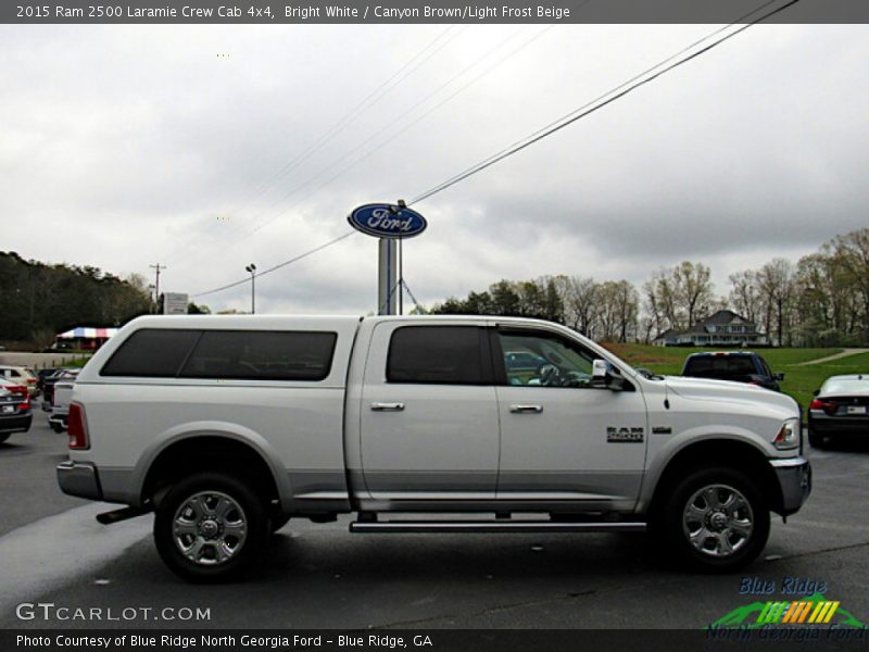 Bright White / Canyon Brown/Light Frost Beige 2015 Ram 2500 Laramie Crew Cab 4x4