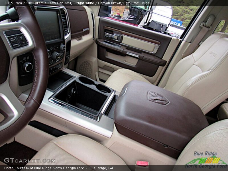 Bright White / Canyon Brown/Light Frost Beige 2015 Ram 2500 Laramie Crew Cab 4x4