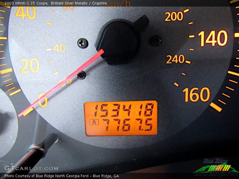 Brilliant Silver Metallic / Graphite 2003 Infiniti G 35 Coupe