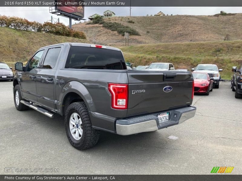Lithium Gray / Medium Earth Gray 2016 Ford F150 XLT SuperCrew
